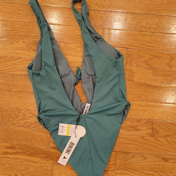 The Bikini Lab Tie-Front One piece Swimsuit M - Picture 7 of 9